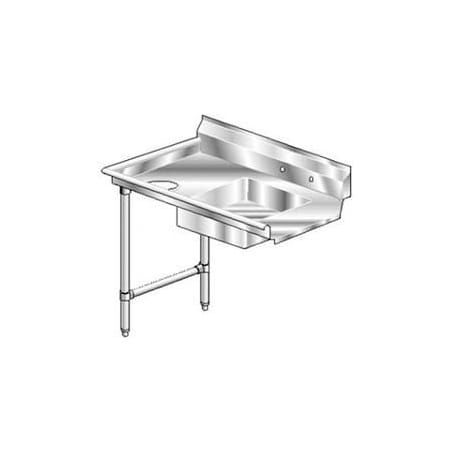 Aero Deluxe SS NSF Soiled Straight w/ Left Drainboard - 96 x 30 3SD-L-96
